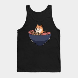 Canine Cuisine: Doge in a Bowl of Ramen Tank Top